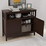 HUAYICUN Kitchen Storage Sideboard, Dining Buffet Server Cupboard Cabinet, Console Table with Adjust
