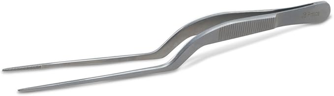 J.B. Prince U924 B Offset Fine Tip Tweezer 6.5 Inches