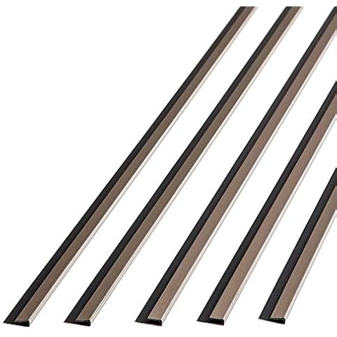 FASÄDE 47 in. Decorative Vinyl Large Profile J Trim Brushed Nickel (5 Pack) Cover