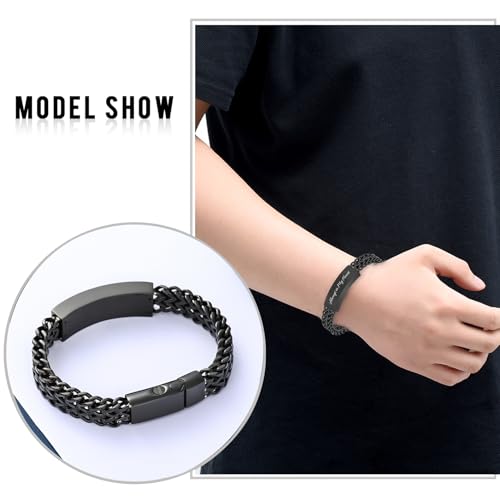 Pulsera funeraria para cenizas en acero inoxidable miniatura 6