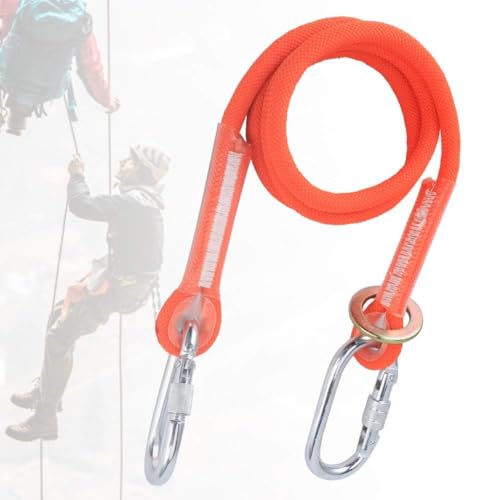 Absturzsicherungs-Lanyard, 1,6m/5,25 Fuß Kleine Stahl Schnalle Luftarbeits Nylon Sicherheitsgurtseil Outdoor-Bauversicherungs-Lanyard Für Energiebau, Stoßdämpfend Sicherheits Werkzeug-Schlüsselband