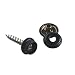 Fastener Screw Snaps,Marine Grade 60 Pcs Boat Canvas Snaps Stainless Steel Fastener Screw Snaps -3/8" Socket #6-1" Screw (Black #6-1")