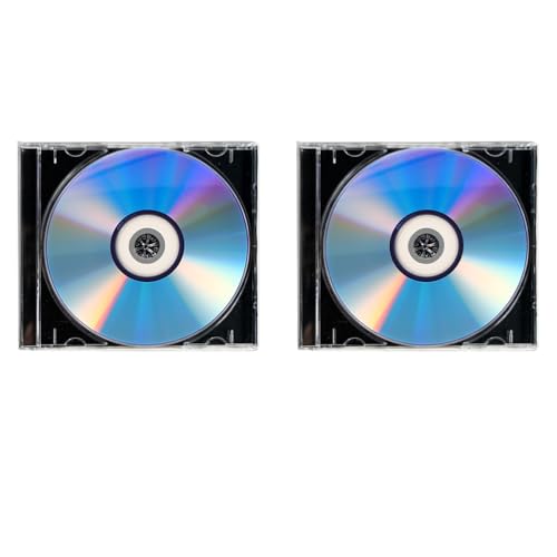 Discos CD-R vacíos BESPORTBLE de alta capacidad para grabación de música, pack de 2 con fundas