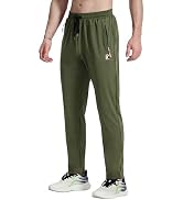 Men's Running Joggers with Zipper Pockets Athletic Pants Stretch Sweatpants for Workout Jogging G...