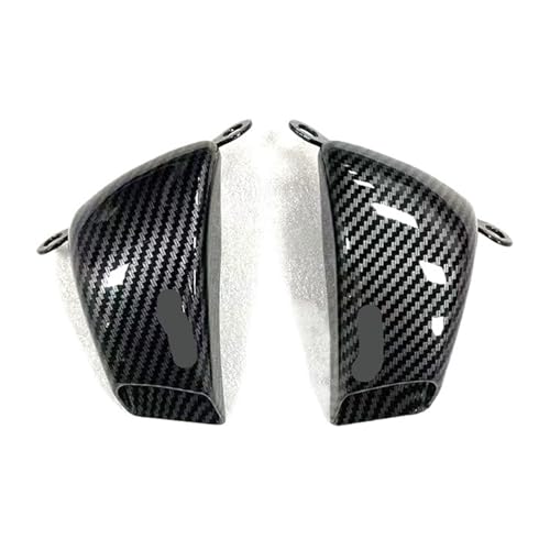 AZSHIW Kompatibel mit Ducati Panigale V4 V2 V4S V4R Streetfighter ABS Schwarz Motorrad Frontluftkanal Bremssattel Kühlerabdeckung(1 Set Logo)
