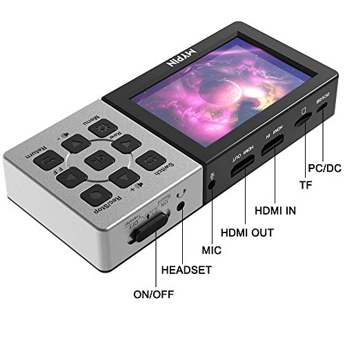 MYPIN 3.5 Inch LCD HD Video Capture Device with Remote Control, 1080P@60fps HDMI Video Recorder for PS4, Xbox One,LiveTV,DVR, Support... - Image 2