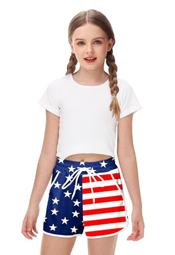 Image of Deerose Kids Hawaiian Swim Board Shorts Quick Dry Active Swim Trunk 5-14 Years