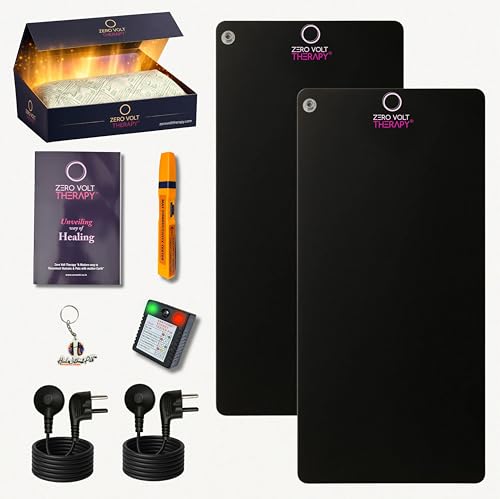 Image of Universal Earthing Grounding Mat - Couple Pack (2 Mats) - Pure Natural Rubber Carbon Infused, Made in India - Insomnia, Stress, Fatigue Relief, Better Sleep, EMF Protection