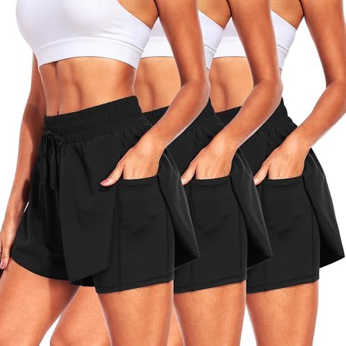 CADMUS 2 in 1 Running Athletic Shorts for Women with Two Side Poc...