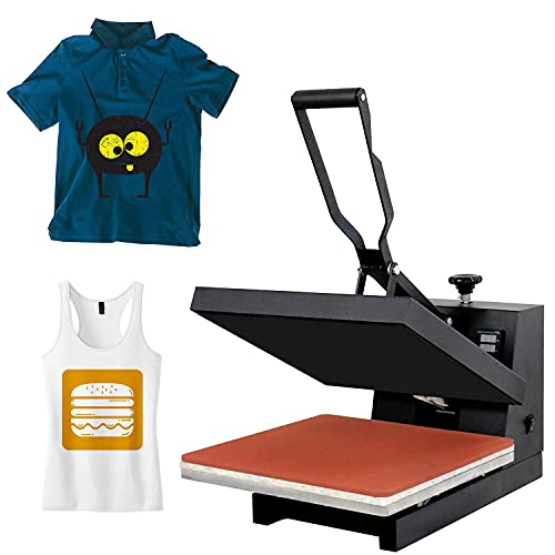 Super Deal Pro 15" X 15" Digital Heat Press Machine Industrial Quality Clamshell Sublimation Transfer Machine With Two Teflon Sheets For T-Shirt, 110V #TOP1