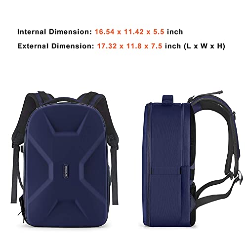 Image of MOSISO Camera Backpack, Photography Camera Bag 15-16 inch Waterproof Hardshell Case with Tripod Holder&Laptop Compartment