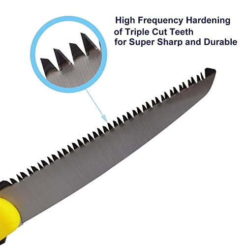 Niutrip Safety Folding Saw, Camping Saw With 7"/180Mm 3 Cutting Edge Blade,Pruning Saw, Hand Saw With Safety Lock For Backpacking, Wood Trimming, Garden Tree Branch Trimmer, Bushcraft #TOP2