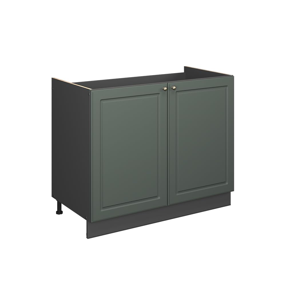 Vicco Sink base cabinet Fame-Line, Green country house/Anthracite, 100 cm