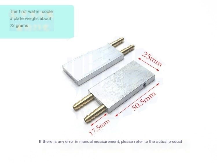 Aluminum ESC Heat Sink, Water Cooling Plate for RC Boat Motor Controller(50.5x25)