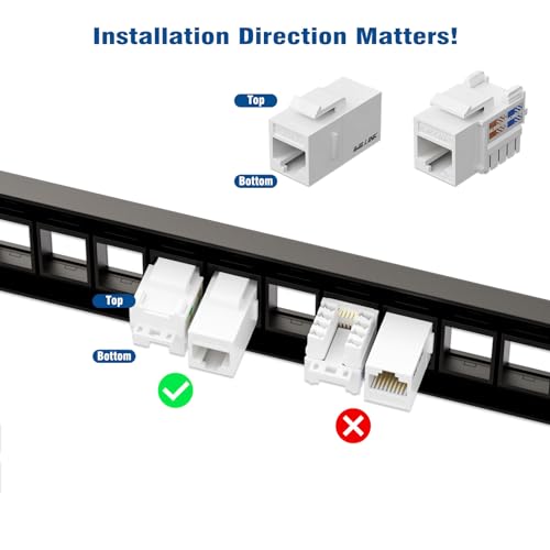 image for iwillink Blank Keystone Patch Panel 24 Port, 1U 19