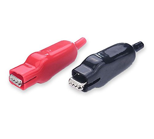 Besmelody Battery Charger Clamps, Insulated Battery Alligator Clips 20-Amp for Electric Test (4 Red & 4 Black)