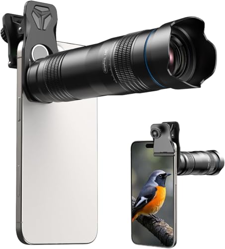 MIAO LAB 28X HD Telephoto Lens for iPhone/Samsung/Android, High Power Telephoto Camera Lens with...