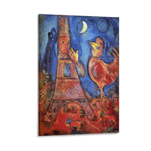 Marc Chagall Bonjour Paris impression sur toile haute définition 50 x 75 cm