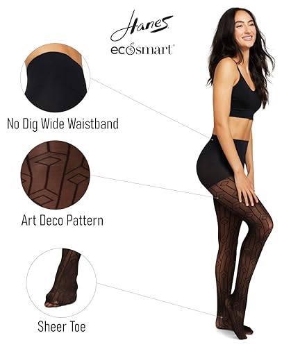 Hanes Women's Sheer Art Deco Control Top Tight2