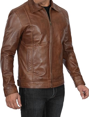 Image of Blingsoul Disc TOS Sheep Leather Jacket Men | [1116087] Jose Chocolate Brown, XXXL