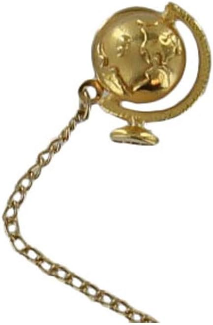 Mens Gold Tone World Earth Globe Tie Tac Tack Pin Gift Boxed Fashion Details for Ties Trendy Accessories Stylish Additions