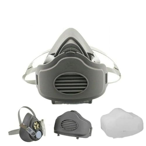 Reusable Half Face Respirator Mask with 10 Filters,2818 Food-Grade Sil