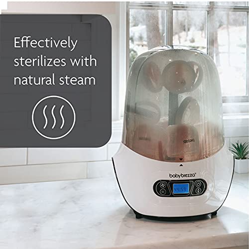Baby Brezza Bottle & Breast Pump Sterilizer Dryer – Electric Steam Sterilizer Machine For Plastic & Glass Bottles, Pump Parts, Pacifiers, Breast Pump Parts – Universal Fit #TOP2