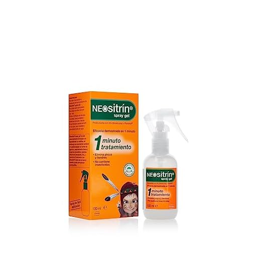 Neositrín TB1031 Spray Gel Tratamiento para Eliminar Piojos y Liendres, 100 ml