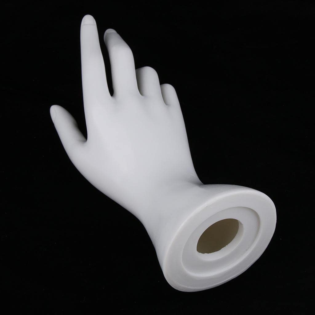 kesoto Female Mannequin Hand Jewelry Bracelet Rings Gloves Display Stand, Glossy, Wear-Resistant, 4 Colors - White