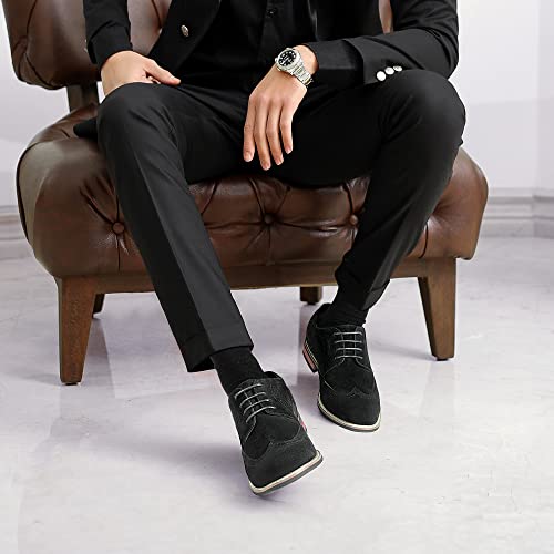 Mens Casual Shoes Cap Toe Retro Dress Shoes For Men Derby Shoes Mens Oxfords Dress Shoes For Men Comfort Mens Casual Shoes Size 10 Black #TOP5