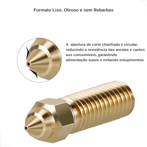3 Bicos Nozzle Creality K1/ Ender 3 V3/ Ender 3 KE (0,4mm)