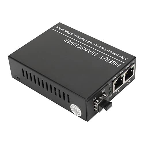 Tangxi Convertidor de Medios de Fibra LC Multimodo Gigabit Ethernet, Transceptor de Fibra SFP a RJ45, Convertidor de Medios ópticos Universales, Larga Distancia