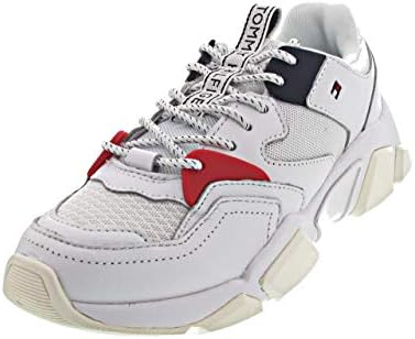 mixed textile chunky trainers