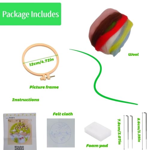 Image of Fazanwey Needle Felt Starter Set,Felting Kits for Beginners Adult Needle Felting Kit Beginner Wool Felting Kit (Pond)