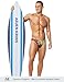 Arjen Kroos Men's Swim Briefs Sexy Low Rise Printed Bikini Adjustable Drawstring Swimwear