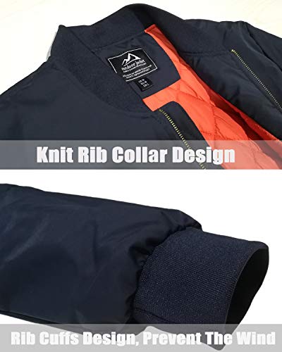 KEFITEVD Hommes Bomber Baseball Vestes Hiver Rétro Militaire Veste Chaud Cargo Manteaux avec 4 Poches,Kaki,XL - Image 5