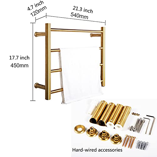 Toallero eléctrico de pared en acero inoxidable 304 cromado con 4 barras 58W 7