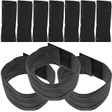 OSALADI 10 Brazaletes Elásticos Negros de Poliéster para Luto, Resistentes al Desgaste, Multiusos, Ideales para Servicios Conmemorativos y Lugares de Descanso