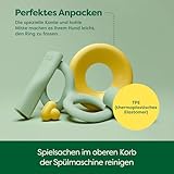Earth Rated Fliegende Ring, EIN interaktives Frisbee für ausgewachsene Hunde und Welpen, versinkt im Wasser Nicht, klein, gelb