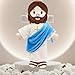 BOKUFLY Jesus Plush Doll Jesus Plushie Stuffed Toy Christian Stuff Religious for Kids Christening Easter 13
