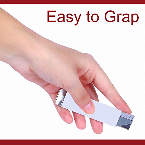 Image of Retractable Box Cutter, 12-Pack Metal Tap Knife, Razor Blade Cardboard Opener, Lightweight Handy Utility Knife for Packages, Letters, Craft and Paper, Single Edge Razor Scraper