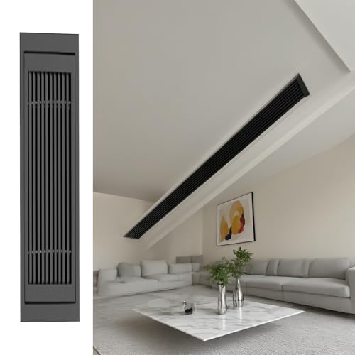 WAHHWF Trampilla Pladur Rejilla de ventilación de plástico Negro, Ideal como Panel de Acceso para Paneles de Yeso y Sistemas de Aire Acondicionado, Cubierta de Orificio de Pared(350x350mm(14x14in))