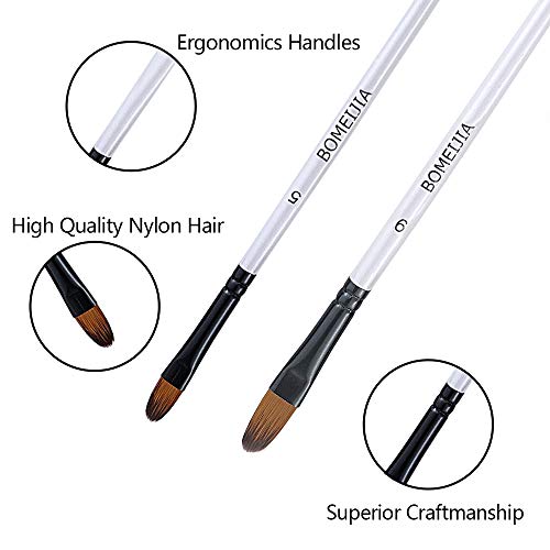 Gethpen F988-12 Filbert Paint Brushes Set, 12 Pcs Artist Brush For Acrylic Oil Watercolor Gouache Artist Professional Painting Kits thumb #2