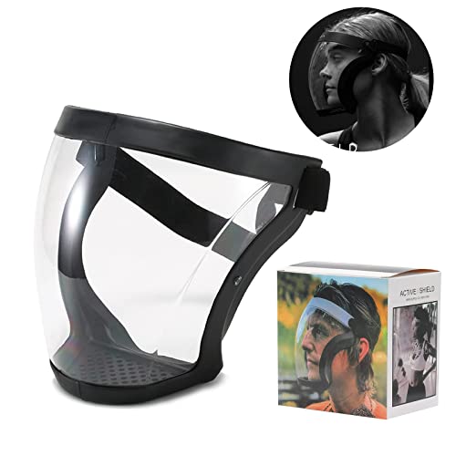 Visière de Protection, Anti-fog Protective Full Face Shield, Face Shield de Protection Complets, HD Transparent Bionic Face Shield de Protection, Visières de Sécurité, Réglable Sangle, Anti-Poussière