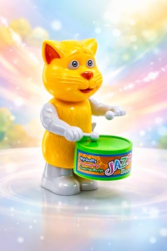 Image of SSKR Cute Drummer Toy with Drumming and Dancing Action Musical Rattle Toys for Kids | Key-Operated Baby Rattle Toy Set for Infants