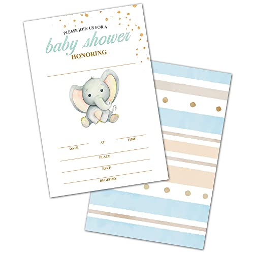 Tedea Elephant Baby Shower Invitations
