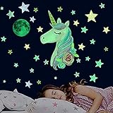 ➤【La mejor elección para la decoración de habitaciones infantil】El diseño de este adhesivo de pared atrae el popular diseño de unicornio de los niños y también hay estrellas y patrones de luna como adornos, que crean un ambiente de ensueño para la habitación infantil muy popular entre los niños.