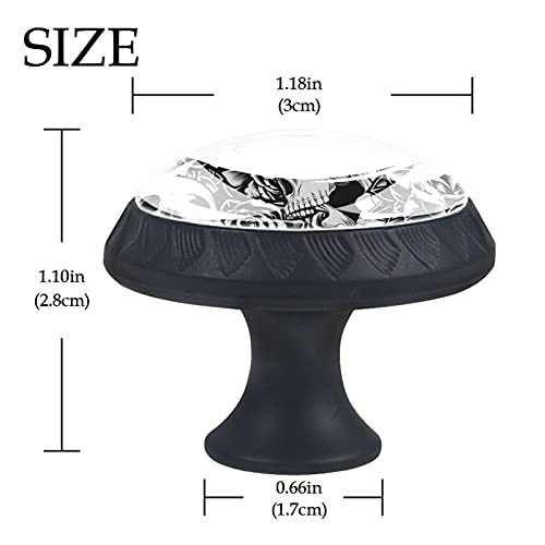 Boutons de placard tête de mort en verre 30mm pour rénover une commode - 5