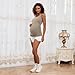 Bhome Maternity Tank Top Sleeveless Tshirts Pregnancy Tee Taupe M