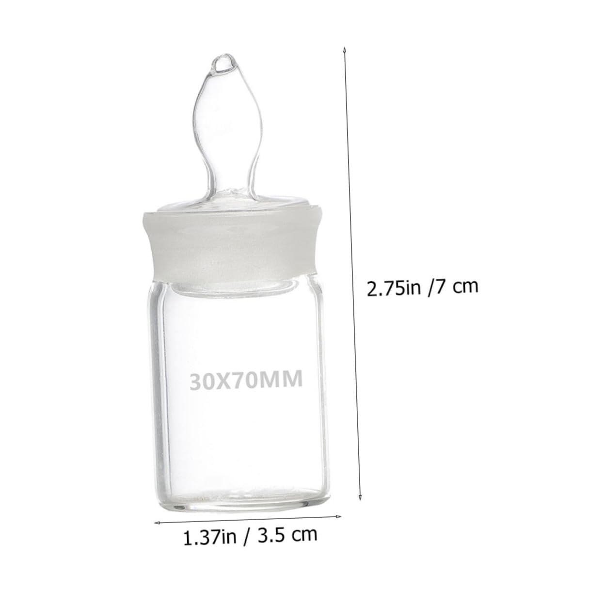CHILDWEET 4pcs Weighing Bottle Reagent Bottle with Scale Scientific Reagent Bottle Laboratory Supplies Specific Gravity Bottle Laboratory Reagent Bottle Glass Transparent